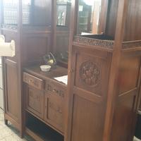 Antico mobile credenza in legno con specchio,largh