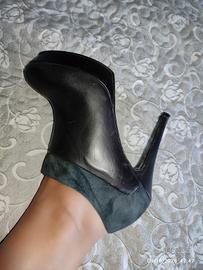 Stivaletti pelle tacco stiletto e plateau n.40