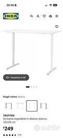 Scrivania Ikea, altezza regolabile