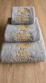 SET 3 PEZZI ASCIUGAMANI 100% COTONE