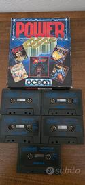 5 CASSETTE GIOCHI POWER UP OCEAN COMMODORE 64