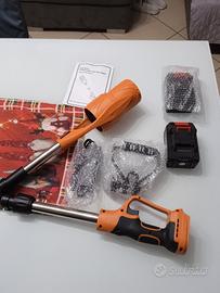 soffiatore per foglie pieghevoledue batterie nuovo