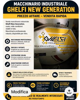 Macchinario indistriale ghelfi new generation