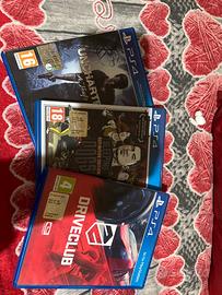 Giochi PS4 sleeping Dogs , Driveclub , Uncharted 4