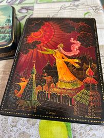 scatole di lacca russa di Kholui firmate