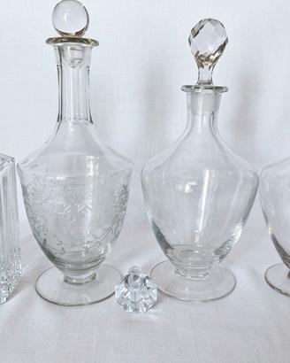 Collezione 4 decanter per liquori di pregio