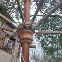 Ombrellone da giardino 5m x 4m con piedistallo
