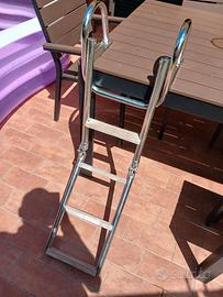 Scaletta inox pieghevole 4 gradini