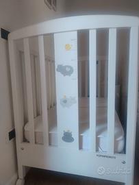 Lettino Foppapedretti con materasso e cuscino