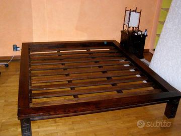 Letto matrimoniale Etnico in legno "BIZZOTTO"