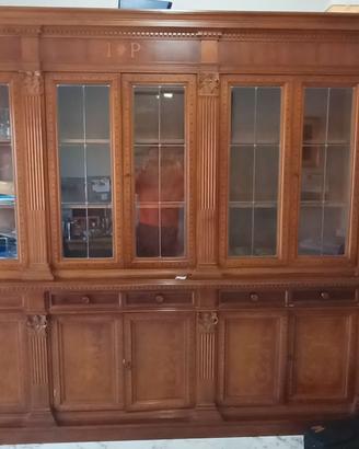 LIBRERIA INTERAMENTE IN LEGNO FATTA A MANO