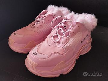 SCARPA SPORTIVA BALENCIAGA ROSA 38.5 RIPARATA