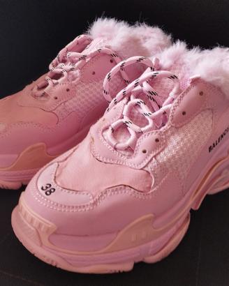 SCARPA SPORTIVA BALENCIAGA ROSA 38.5 RIPARATA