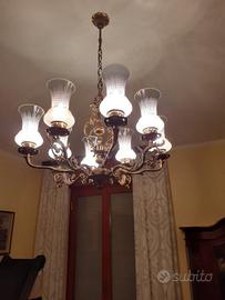 Lampadario vintage 8 bracci