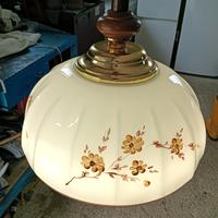 lampadario in vetro murano e ottone 