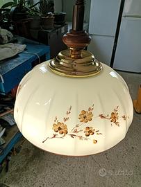 lampadario in vetro murano e ottone 
