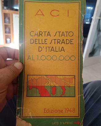 Cartina stradale ACI del 1948
