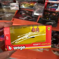 Scatola Bburago Ferrari 1:43 firmata leclerc