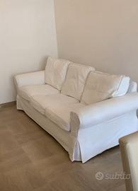 DIVANO 3 posti tessuto bianco Ikea SFODERABILE