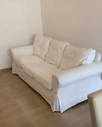 DIVANO 3 posti tessuto bianco Ikea SFODERABILE