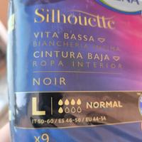 Panni tena silhouette a vita bassa nero