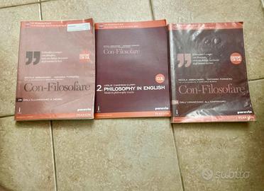 Set 3 Libri Con-Filosofare 2A + 2B + Philosophy