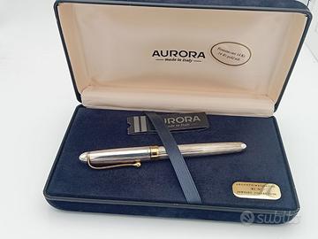 Penna Stilografica Aurora Argento  925 e Oro