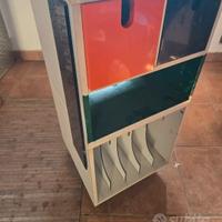 mobiletto porta dischi con ruote