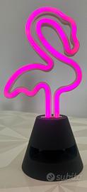 Lampada LED Neon Fenicottero con Speaker Bluetooth