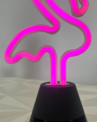 Lampada LED Neon Fenicottero con Speaker Bluetooth