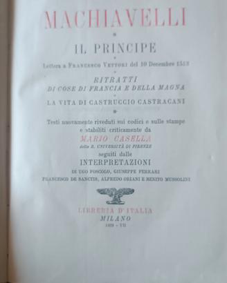 Il principe di Machiavelli libreria d Italia 1929