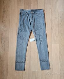 Jeans grigi Moschino con stampe uomo (tg. 46)