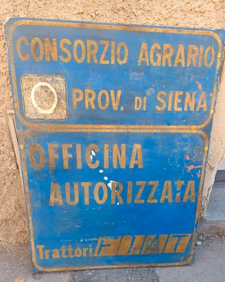 insegna Vintage Consorzio Trattori FIAT 1981
