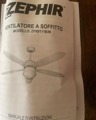 Ventilatore a soffitto con luce