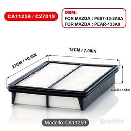 Filtro Aria motore Mazda 3 - 6 - CX5  (gratis)