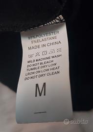 Tubino nero in ecopelle, tg M, mini