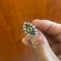 Anello vintage 9k ghiera arg. 12 pietre e 1 smer.