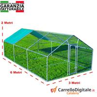 Gabbia Galline 3x6m x 2mH-18mq - verdino