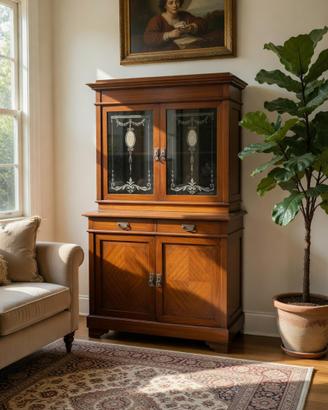 Credenza / Vetrina antica in noce