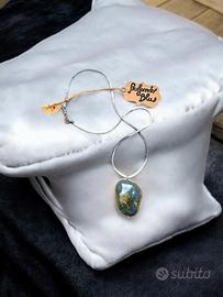 Collana con Pietra Minerale “Profondo Blu”