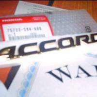 Fregio Originale per Honda Accord placato oro 24k