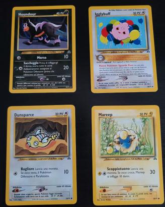 Lotto di 10 carte Neo discovery Near mint