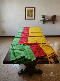 Set di 11 tende a laccetti (150x43 cm) nuove giall