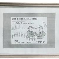 Quadro Vintage Pasqua 1982 Fiorenzuola d'Arda