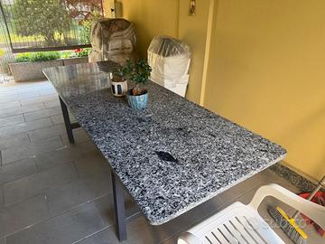 tavolo in marmo serizzo 85x2,50