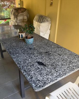 tavolo in marmo serizzo 85x2,50