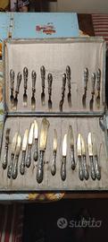 set da 12 persone 25 pezzi posate in argento 