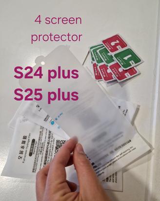 4 pellicole idrogel Samsung S24 plus s25 plus