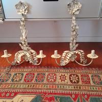 Coppia di applique in ferro battuto anni 50