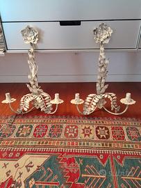 Coppia di applique in ferro battuto anni 50